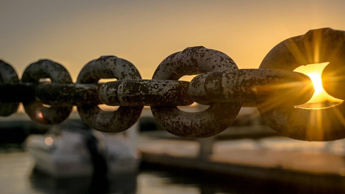 supply-chain-Zaninoni-regolamento-IVA supply chain. the image show The links of a chain as a metaphorical image of collaboration between different sectors in transportation.